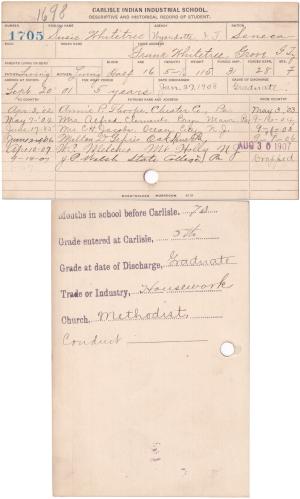 Susie Whitetree Student File Susie Whitetree Student File