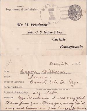 Eugene Williams Student File Eugene Williams Student File