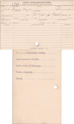 Frank Byrd Student File