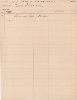 Eli Forman Student File Eli Forman Student File