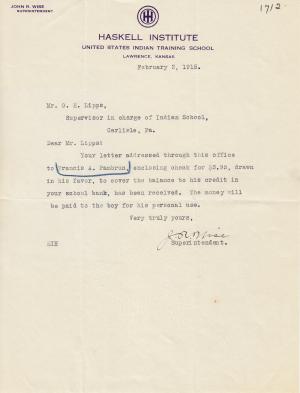 Francis A. Pambrun Student File Francis A. Pambrun Student File