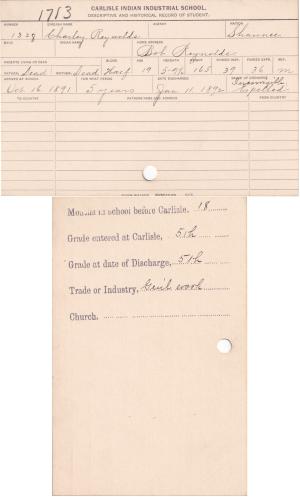 Charley Reynolds Student File Charley Reynolds Student File