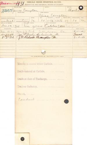 James Compton Student File James Compton Student File
