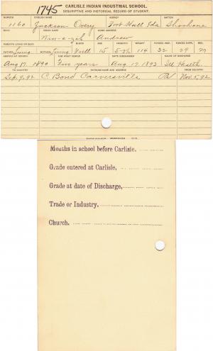 Jackson Overy (Nin-e-zih) Student File Jackson Overy (Nin-e-zih) Student File
