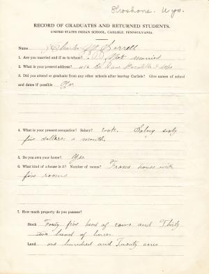 Charles M. Sorell Student File Charles M. Sorell Student File
