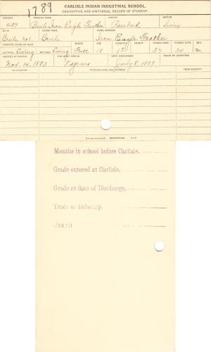 Brule Iron Eagle Feather Student File Brule Iron Eagle Feather Student File
