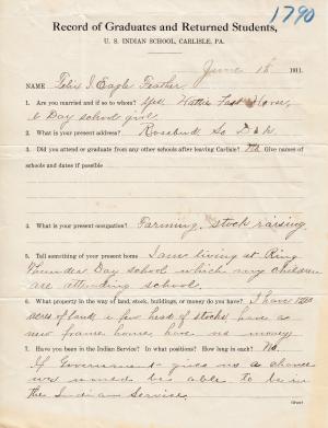 Felix Iron Eagle Feather (Black White-Man) Student File Felix Iron Eagle Feather (Black White-Man) Student File