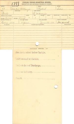 Valentine McKenzie Student File Valentine McKenzie Student File