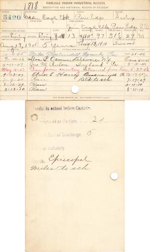 Edward Eagle Elk Student File Edward Eagle Elk Student File