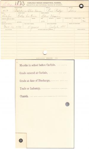 Baldwin Blue Horse (Takes his own) Student File Baldwin Blue Horse (Takes his own) Student File
