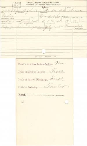 George W. Johnson Student File 