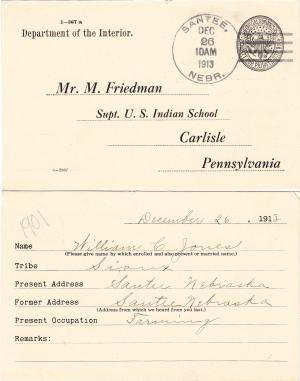 William C. Jones Student File 
