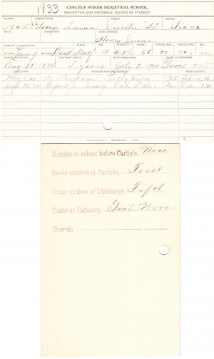 George Quinn Student File 