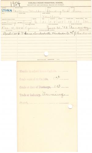 William Mulhern Student File 