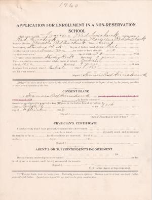 Francis Red Tomahawk Student File 