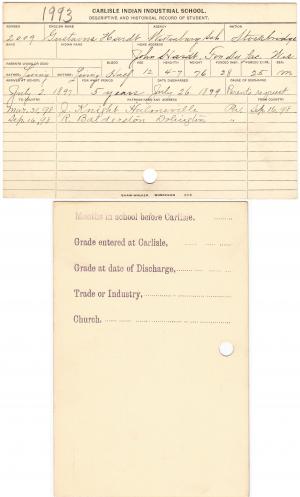 Gustave Hardt Student File 