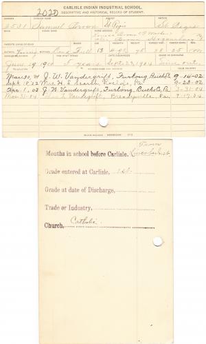 Samuel Brown Student File 