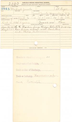Michael Jacobs Student File 