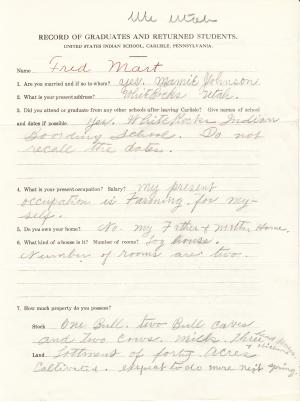 Fred Mart Student File Fred Mart Student File