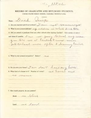 Dick Quip Student File Dick Quip Student File