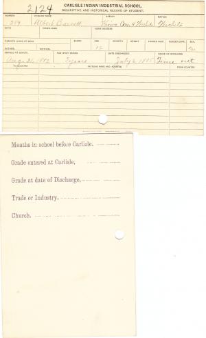 Albert Barnett Student File Albert Barnett Student File