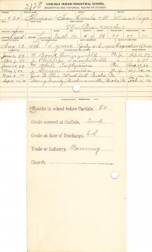 Thomas Bear Student File Thomas Bear Student File