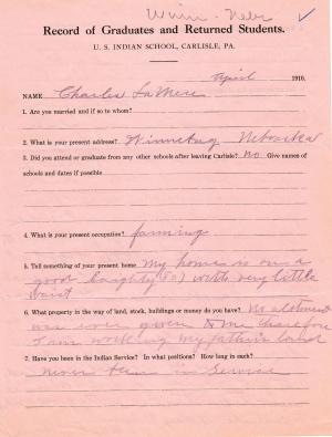 Charles La Mere Student File Charles La Mere Student File