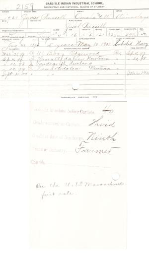James Russell Student File