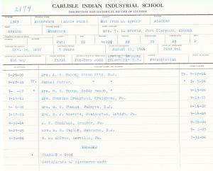 Anna Buck Student File