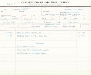 Margaret Burton Student File