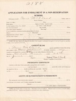 Marie McCloud Student File