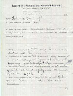 Helen Kimmel Student File