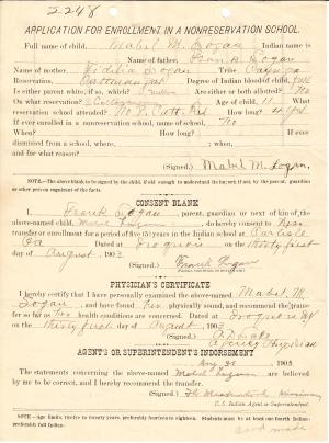 Mabel Logan Student File