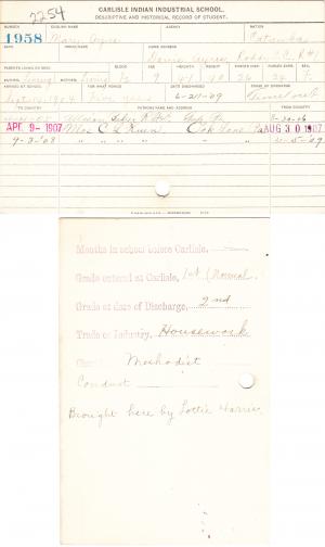 Mary Ayers Student File Mary Ayers Student File
