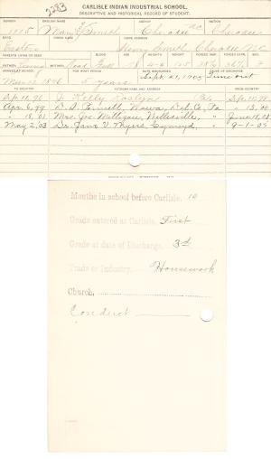 Mary Ann Smith Student File
