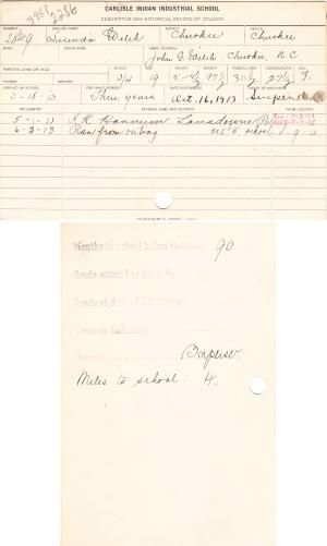 Lucinda Grace Welch Student File