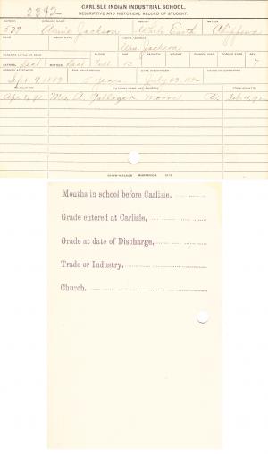 Annie Jackson Student File Annie Jackson Student File