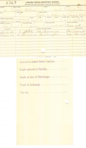 Betsey Collins Student File