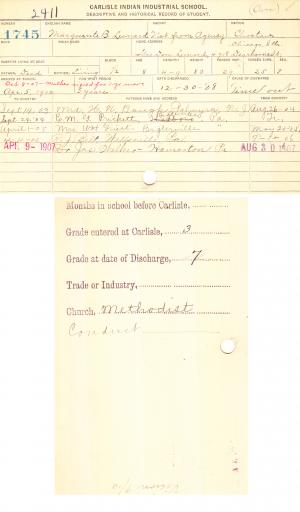 Marguerite Leonard Student File