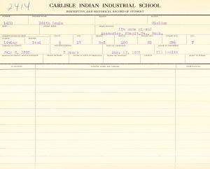 Edith Beale Student File