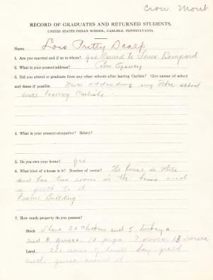 Lois Pretty Scalp (Two Medicine Rocks) Student File Lois Pretty Scalp (Two Medicine Rocks) Student File