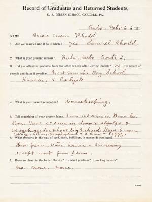 Bessie Tesson Student File Bessie Tesson Student File