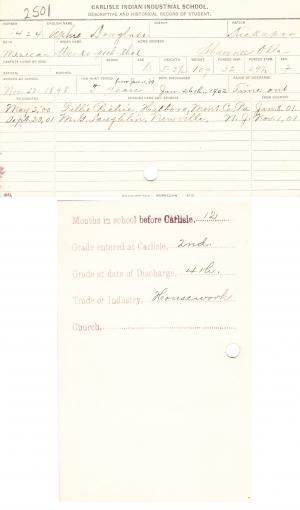 Aphie Douglas Student File Aphie Douglas Student File