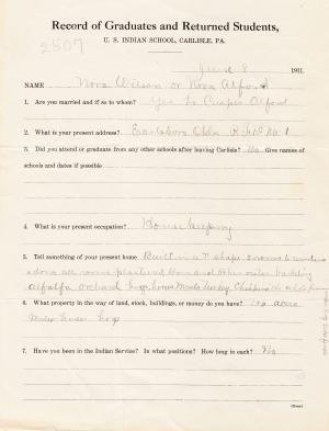 Nora Wilson Student File Nora Wilson Student File