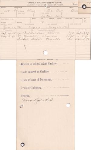 Louisa King Student File
