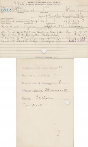 Rosa Smith Student File 