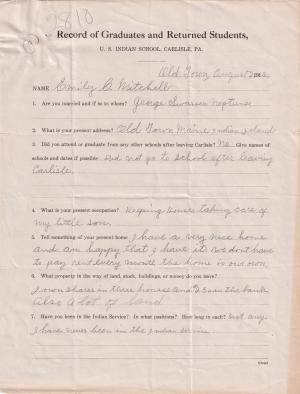 Emily Mitchell Student File