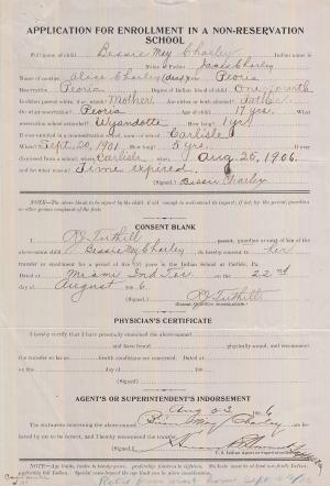 Bessie Charley Student File Bessie Charley Student File