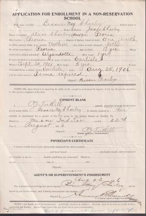 Bessie Charley Student File Bessie Charley Student File