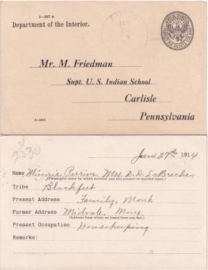 Minnie Perrine Student File